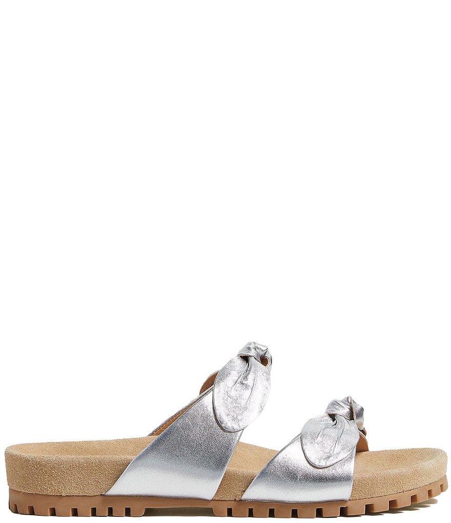 Jack Rogers Rose Double Knot Comfort Leather Lug Sole Sandals