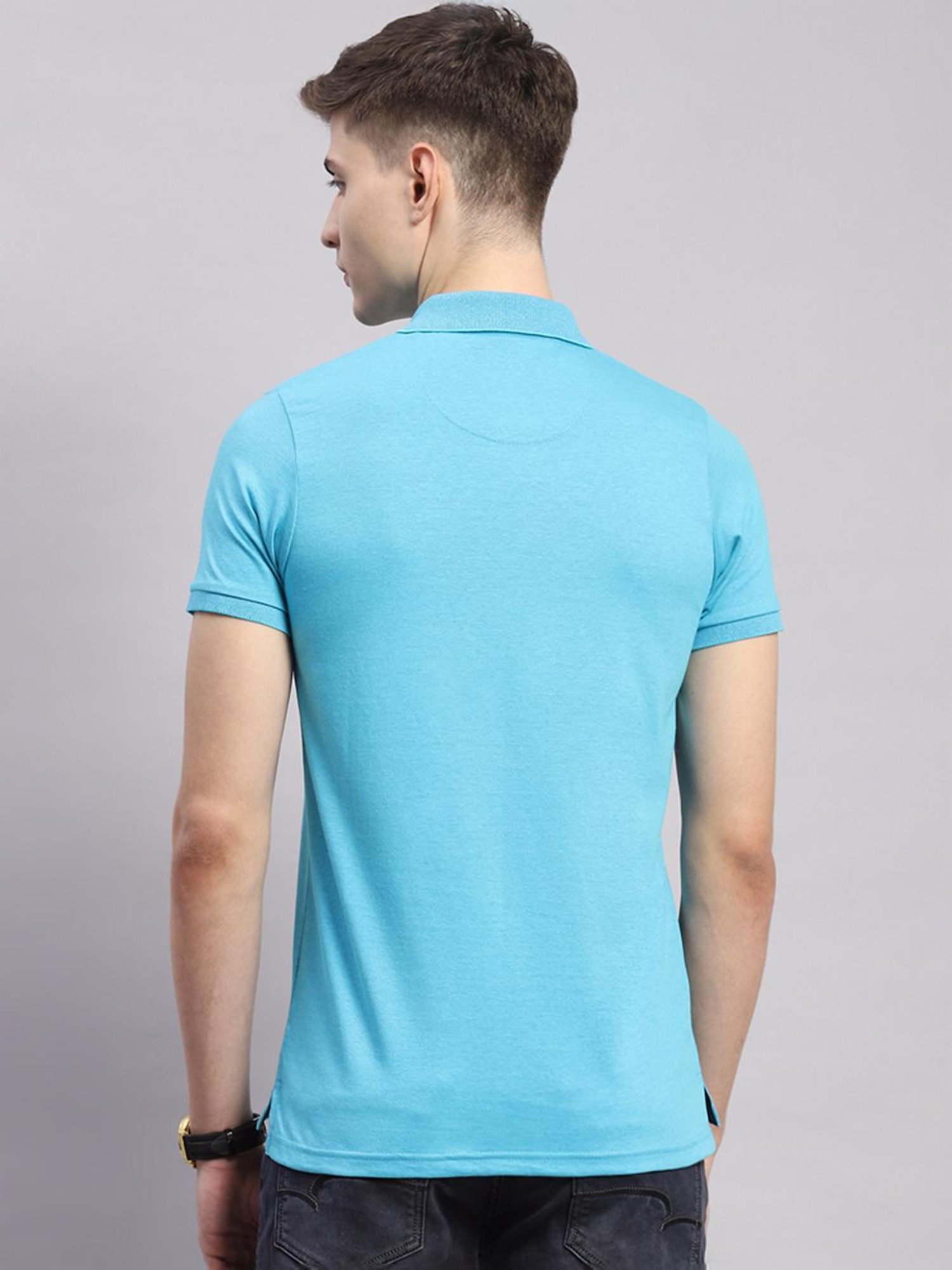 Monte Carlo Firozi Cotton Regular Fit Polo T-Shirt