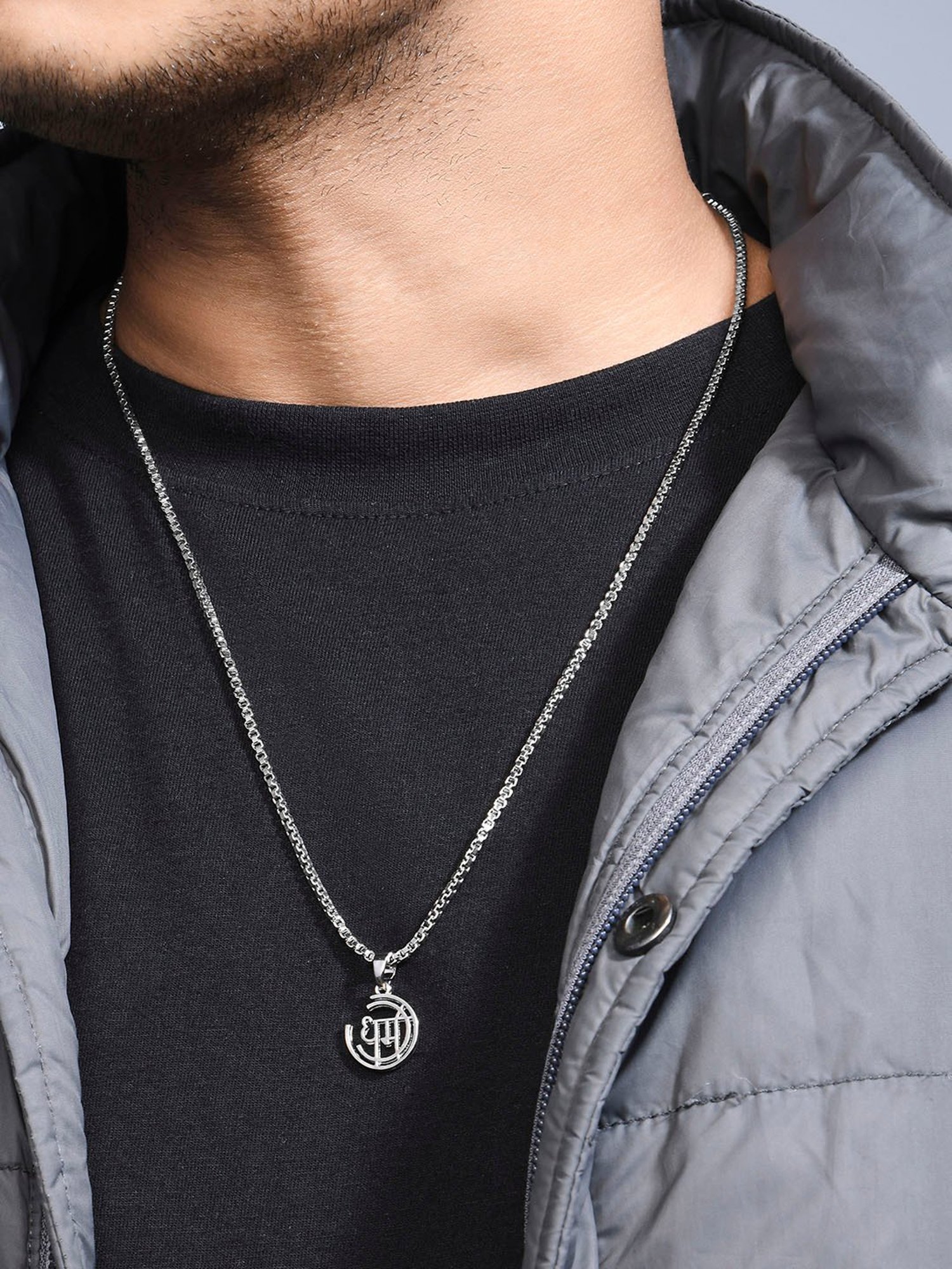 The Bro Code Silver-Plated Dharma Pendant Necklace for Men