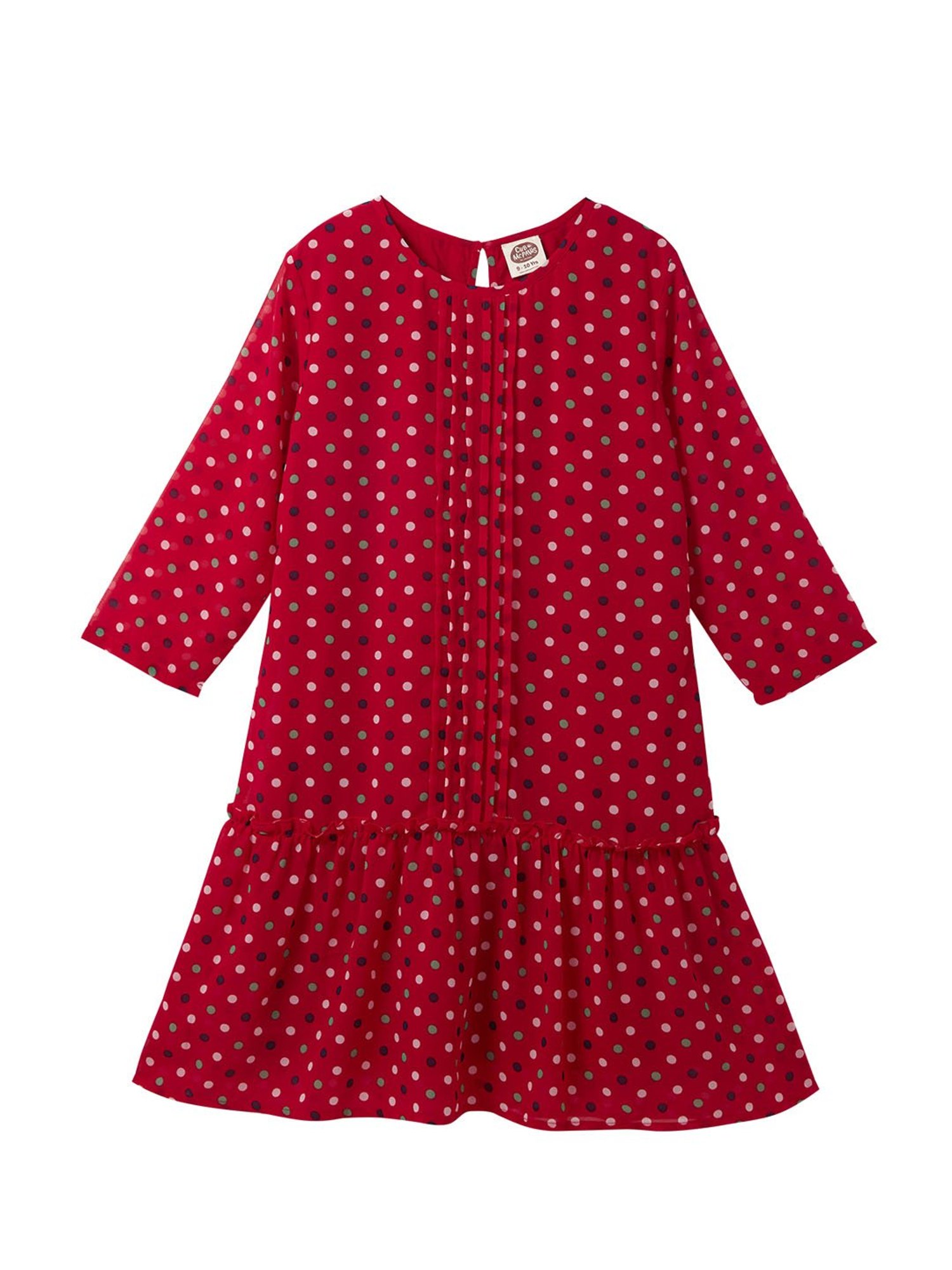 Cub McPaws Kids Red Printed  Dress
