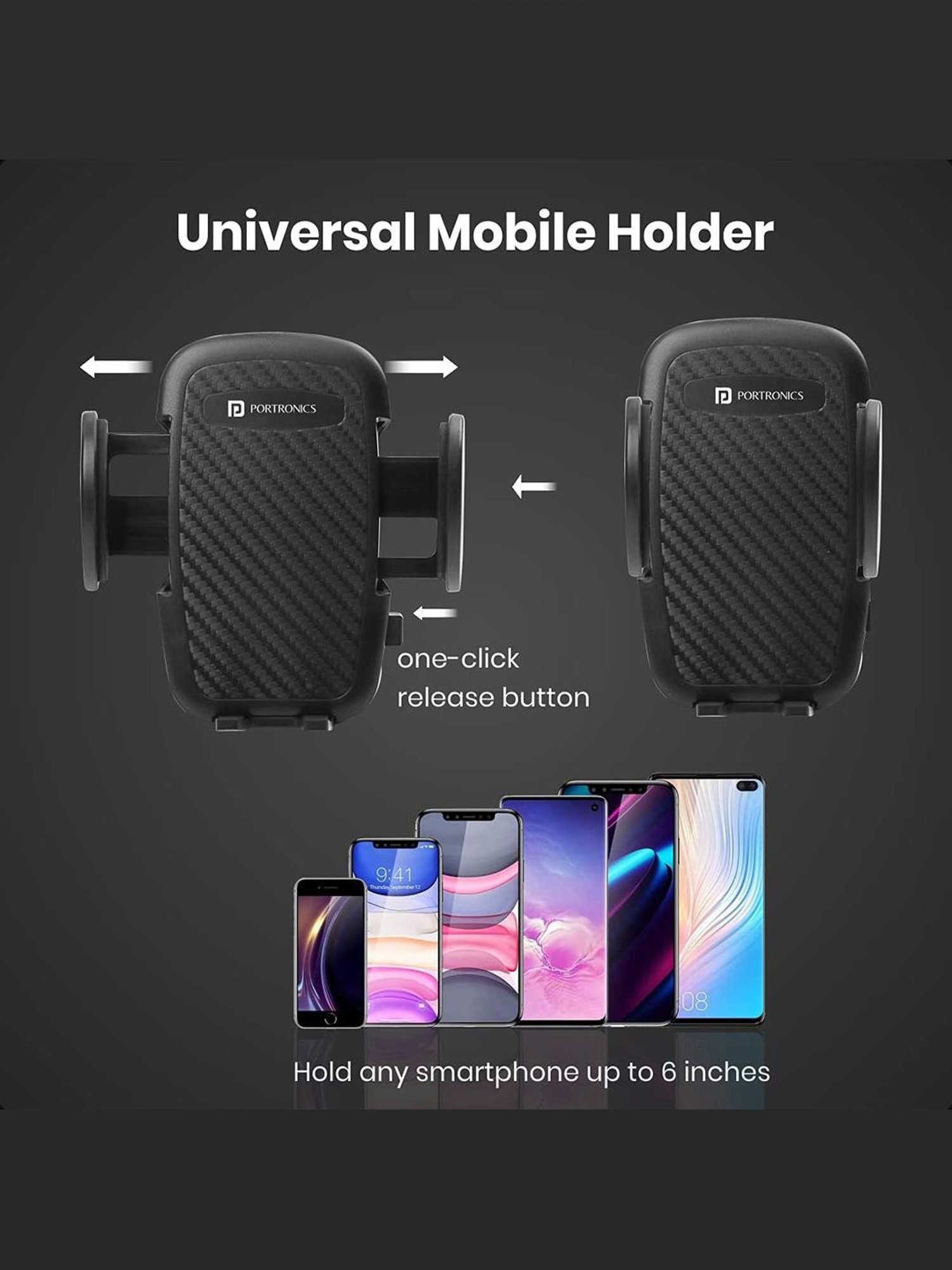 GRIPP Magic Stand Compatible for All Mobile Phones Devices (Black)