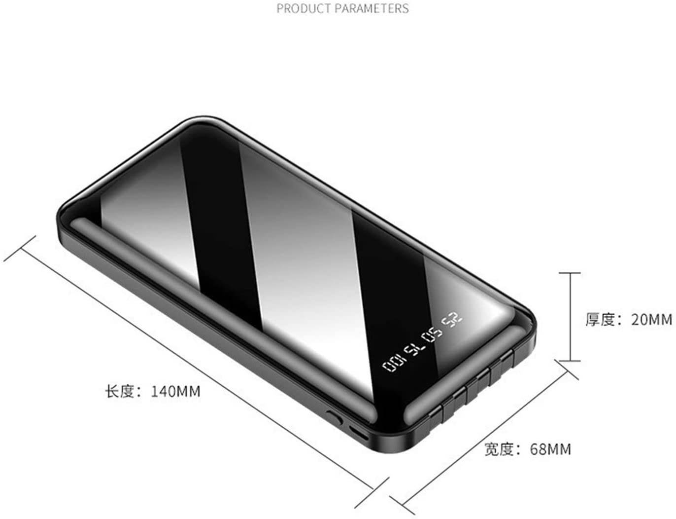 LEIKEGONG Power Bank Mobile Phone Universal Leikegong10000 MA Auto-line Charging Treasure 20000 MA Mirror Fast Charge Large Capacity Mobile Power (Color : China red Size : 20000)