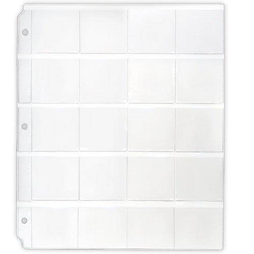 StoreSMART - Binder Page for Samples, Swatches, Coins, Slides - Top Load, Clear Plastic - 12-Pack - VH1173-12
