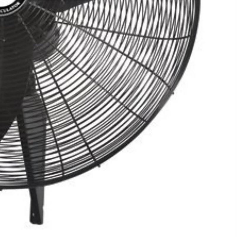 Air King 30 Inch 1/4 Horsepower 3-Speed Indoor Industrial 90-degree Oscillating Steel Wall Mount Fan for Schools, Gyms, Warehouses, and Plants, Black