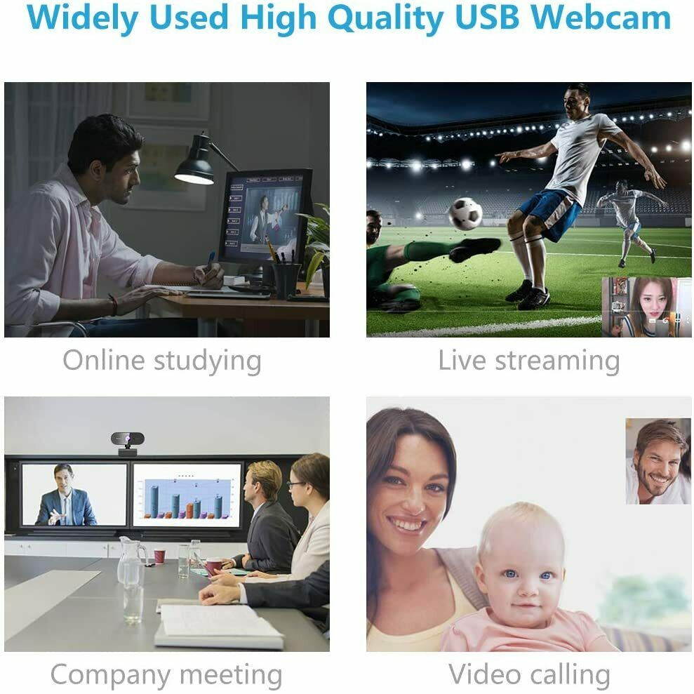 Webcam 1080P HD,Webcam with Microphone -USB Computer Camera for PC Laptop Desktop Video Calling