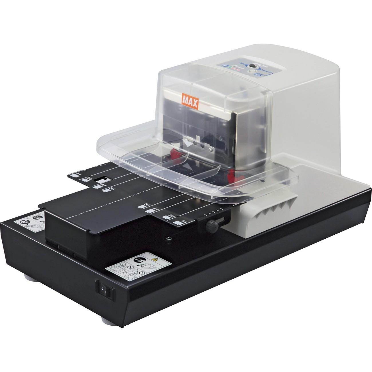 MAX Electronic Stapler - 100 Sheets Capacity - Black, White