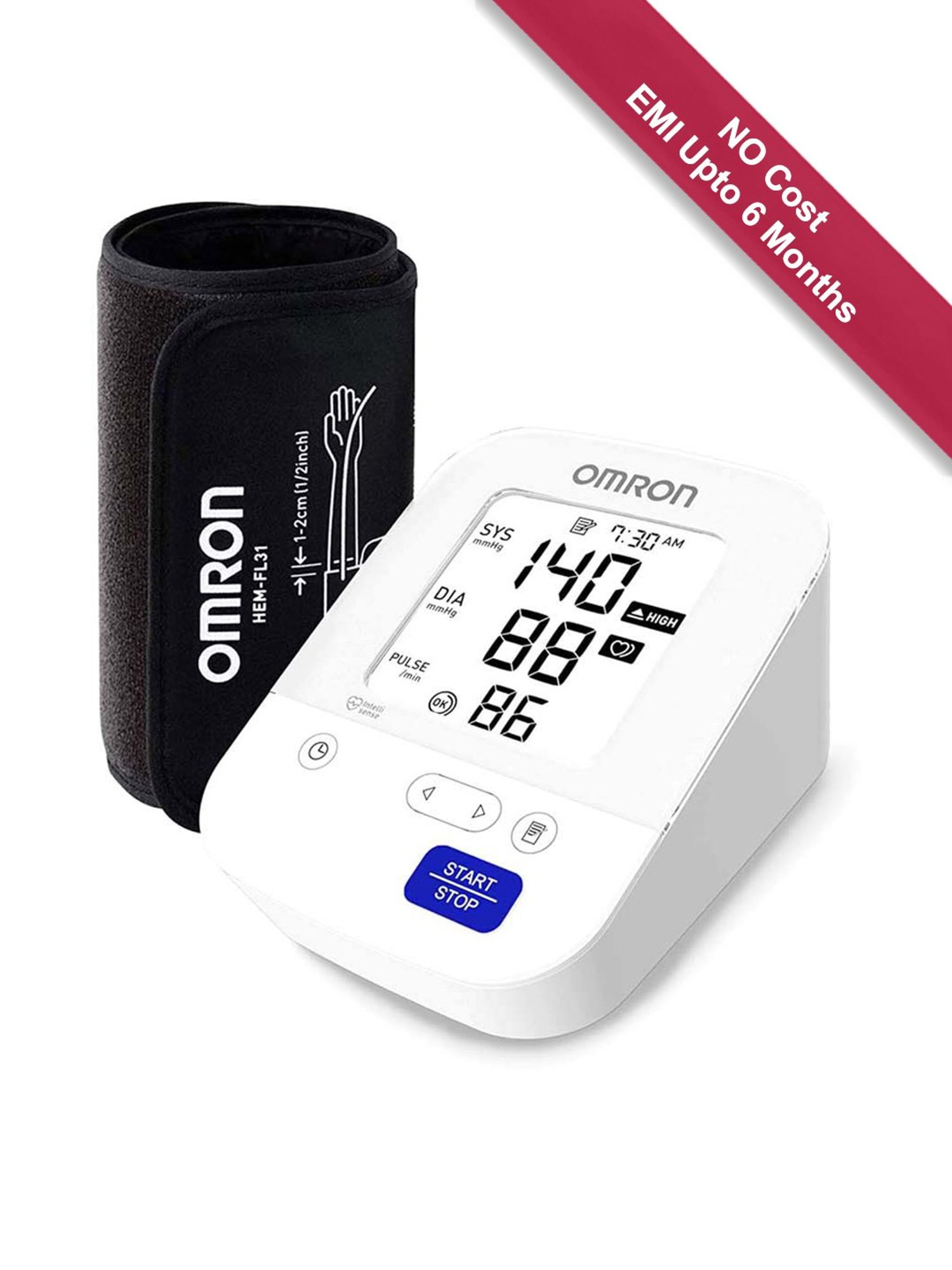 Omron HEM-7156 Digital Blood Pressure Monitor with 360 Degree Accuracy Wrap (White)