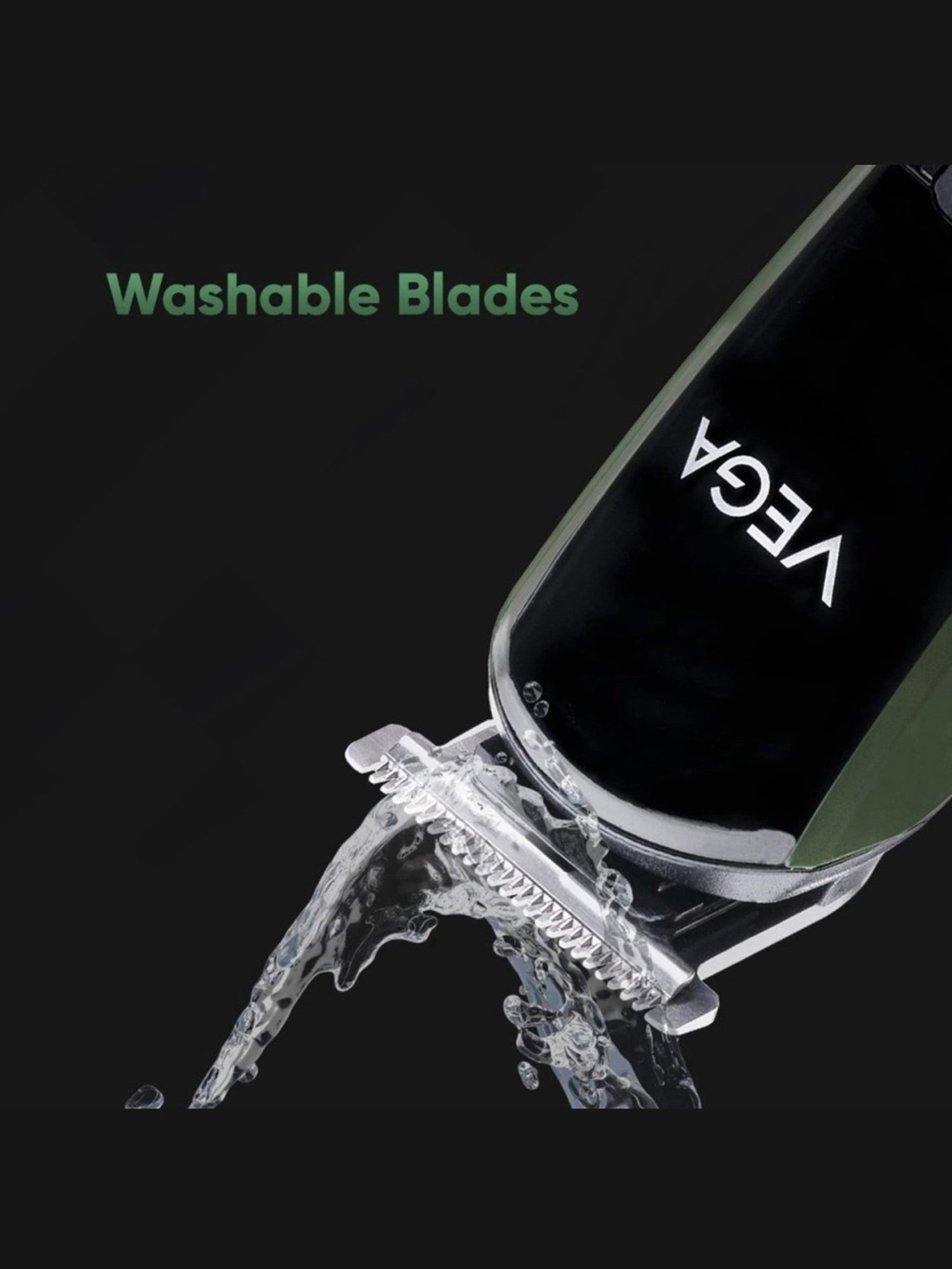 Vega Trimmer Men with Design & T Blade, (VHTH-35) - Black