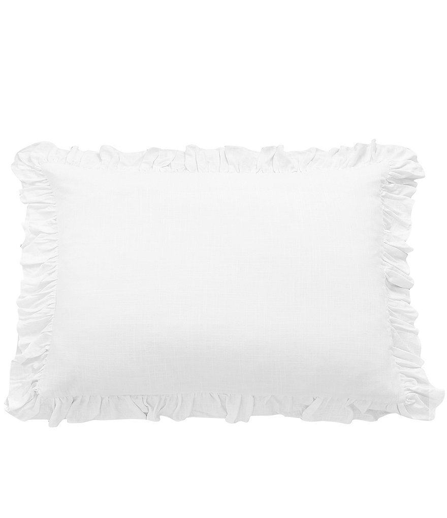HiEnd Accents Linen Ruffle Pillow Sham