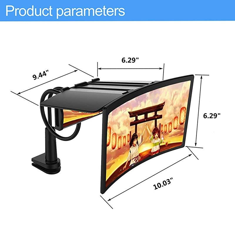 Phone Screen Magnifier Cell Phone 6D HD AntiBlue Light Amplifier Screen Enlarger for Movies Videos and Gaming Compatible with All Smartphones