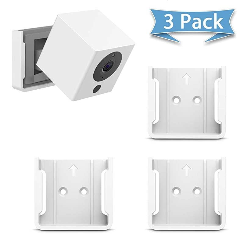 Quick Wall Mount Bracket for Wyze Cam 1080p HD Camera and iSmart Alarm Spot Camera 3 Pack White