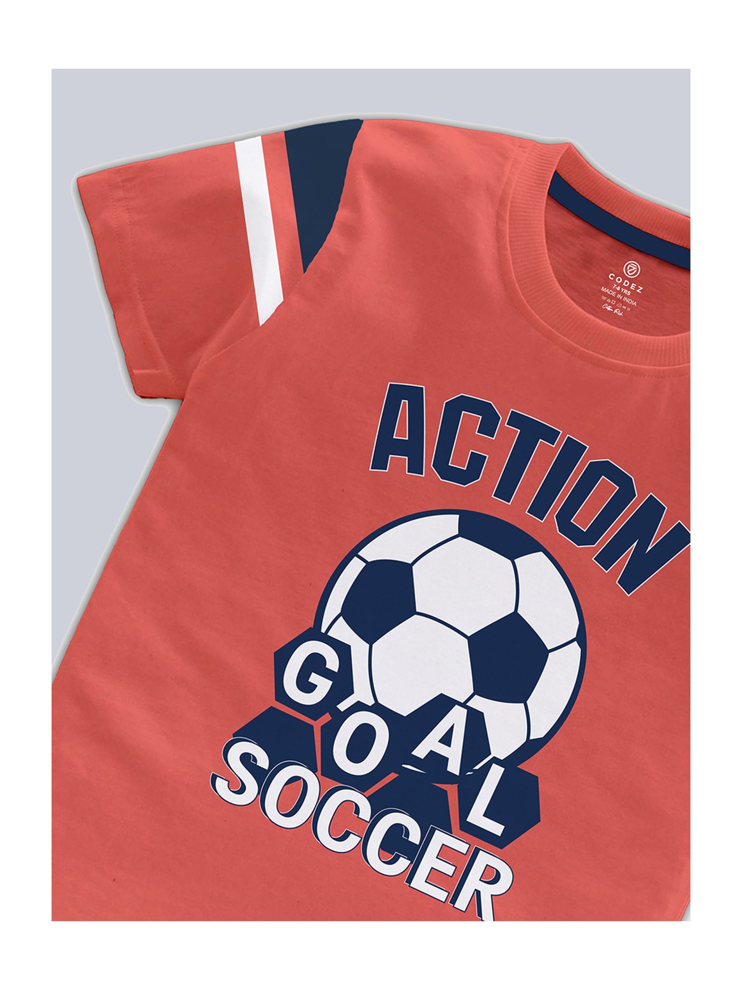 Codez Kids Coral Printed T-Shirt