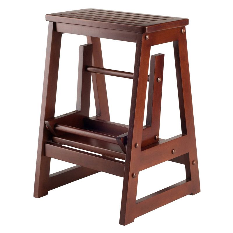 Double Step Stool Antique Walnut - Winsome