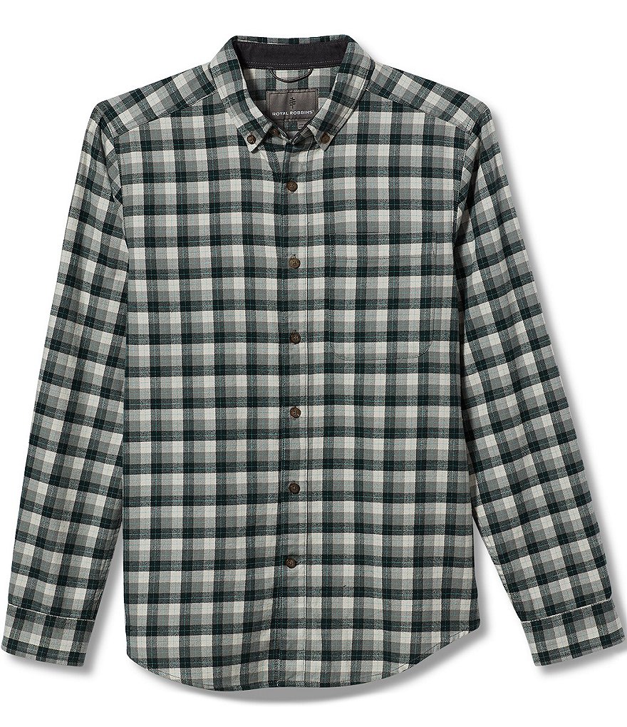 Royal Robbins Lieback Organic Cotton Flannel Long-Sleeve Plaid Woven Shirt