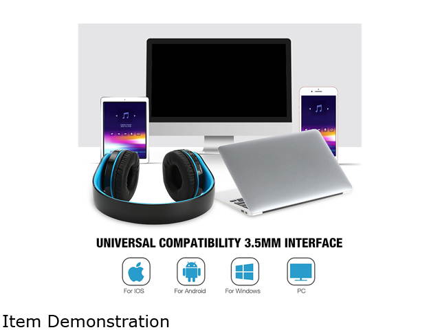 FirstPower Wireless Bluetooth Headphones Foldable Stereo Earphones Super Bass Headset Mic