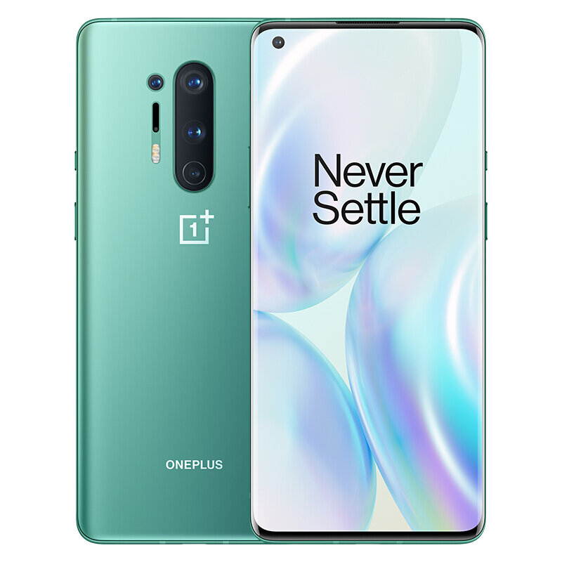 OnePlus 8 Pro IN2020 256GB Dual SIM 6.78 in Fluid AMOLED QHD+ Capacitive Display GSM Only 12GB RAM Quad Camera - Snapdragon 865 - Smartphone - International Version - Glacial Green