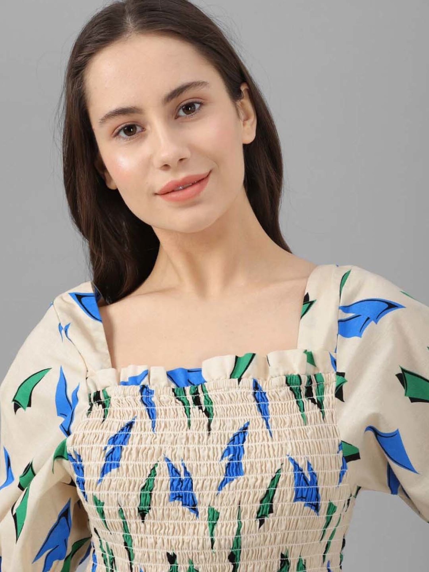 Allen Solly Beige Printed Top