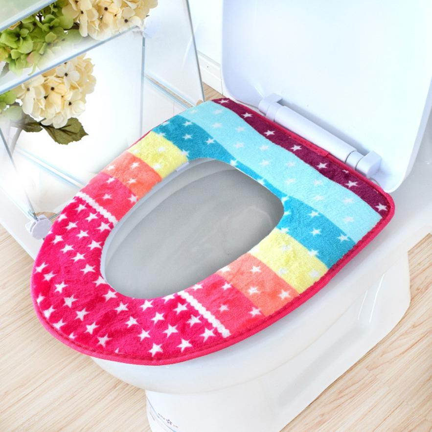 Bathroom Toilet Seat Washable Soft Warmer Mat Cover Pad Cushion Wonderful