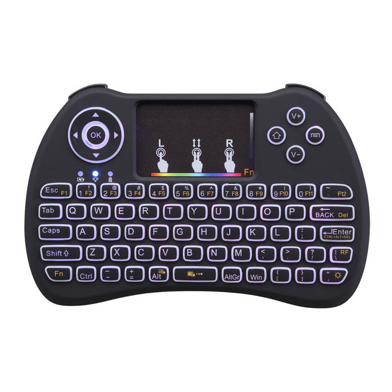 Colorful Backlight Air Mouse Wireless Mini Keyboard with Backlit H9 Remote Control for X92 X96 T95Z Plus M8S Android TV Box