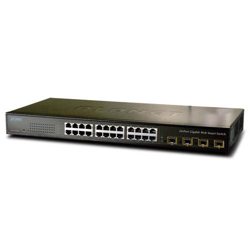 Planet GSW-2404SF 24-Port Base-T with 4-Port SFP Web-Smart GB Switch