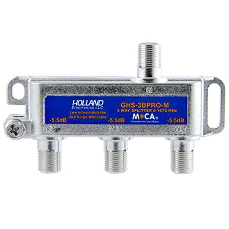 CATV MoCA Rated 3-Way Balanced Splitter