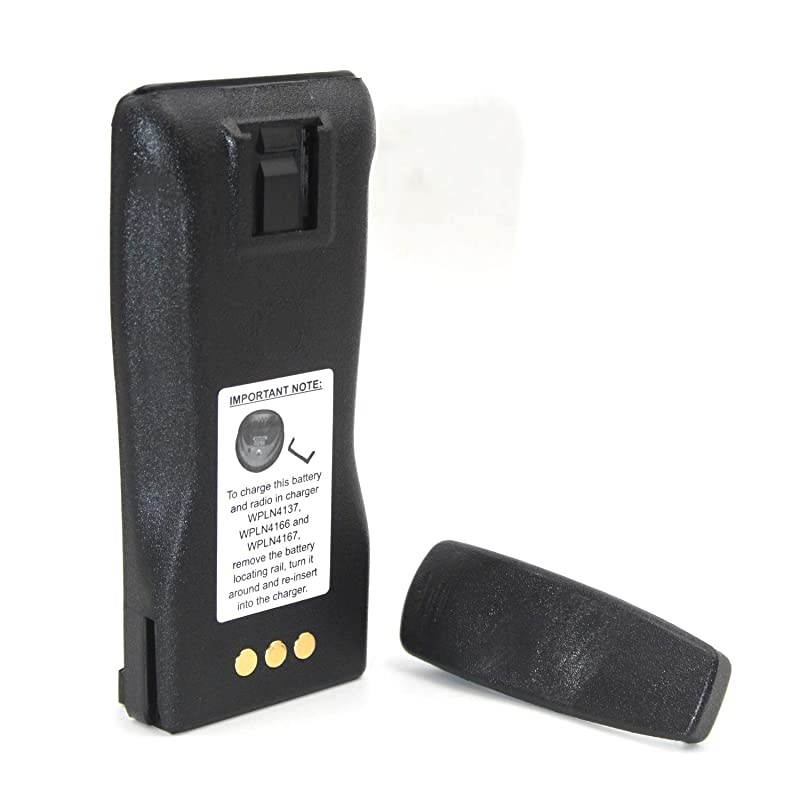 72V 1800mAh NiMH Battery NNTN4497 Compatible for Motorola Radio NNTN4496 CP040 CP150 CP200 CP200D CP380 CP200XLS EP450 EP450 PR400 GP3188 GP3688 Walkie Talkies with Belt Clip