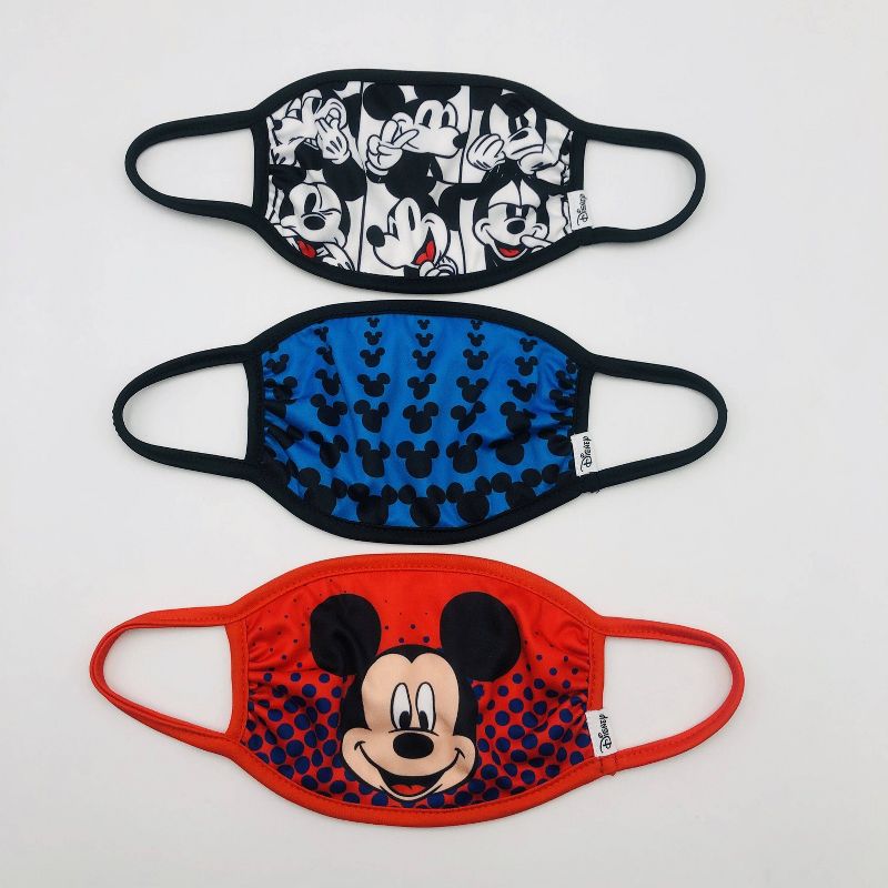 Kids' 3pk Mickey Mouse Face Mask