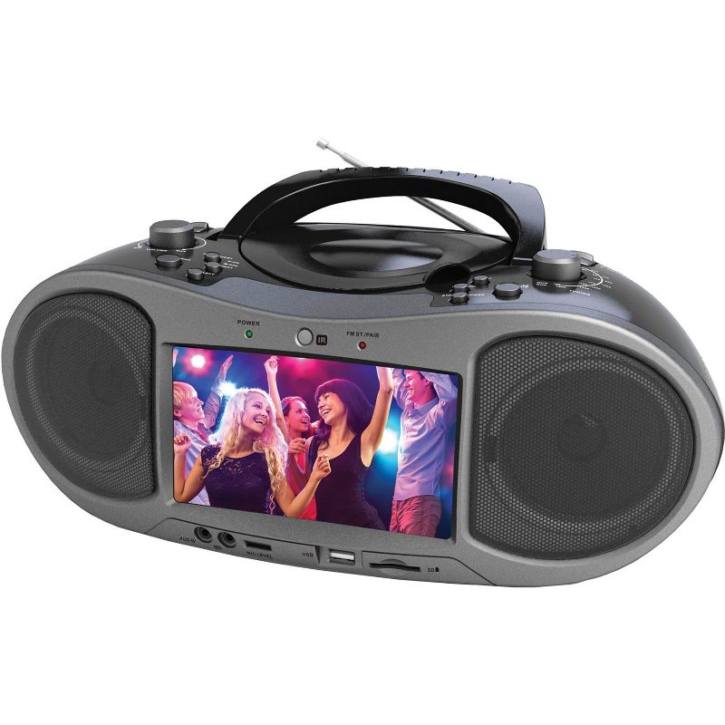 Naxa 7" LCD Bluetooth DVD Boombox - 800 x 400 TFT/LCD Display - Bluetooth 2.1+EDR - 32GB Removable Max memory - Twin Speakers w/ Full-range Drivers