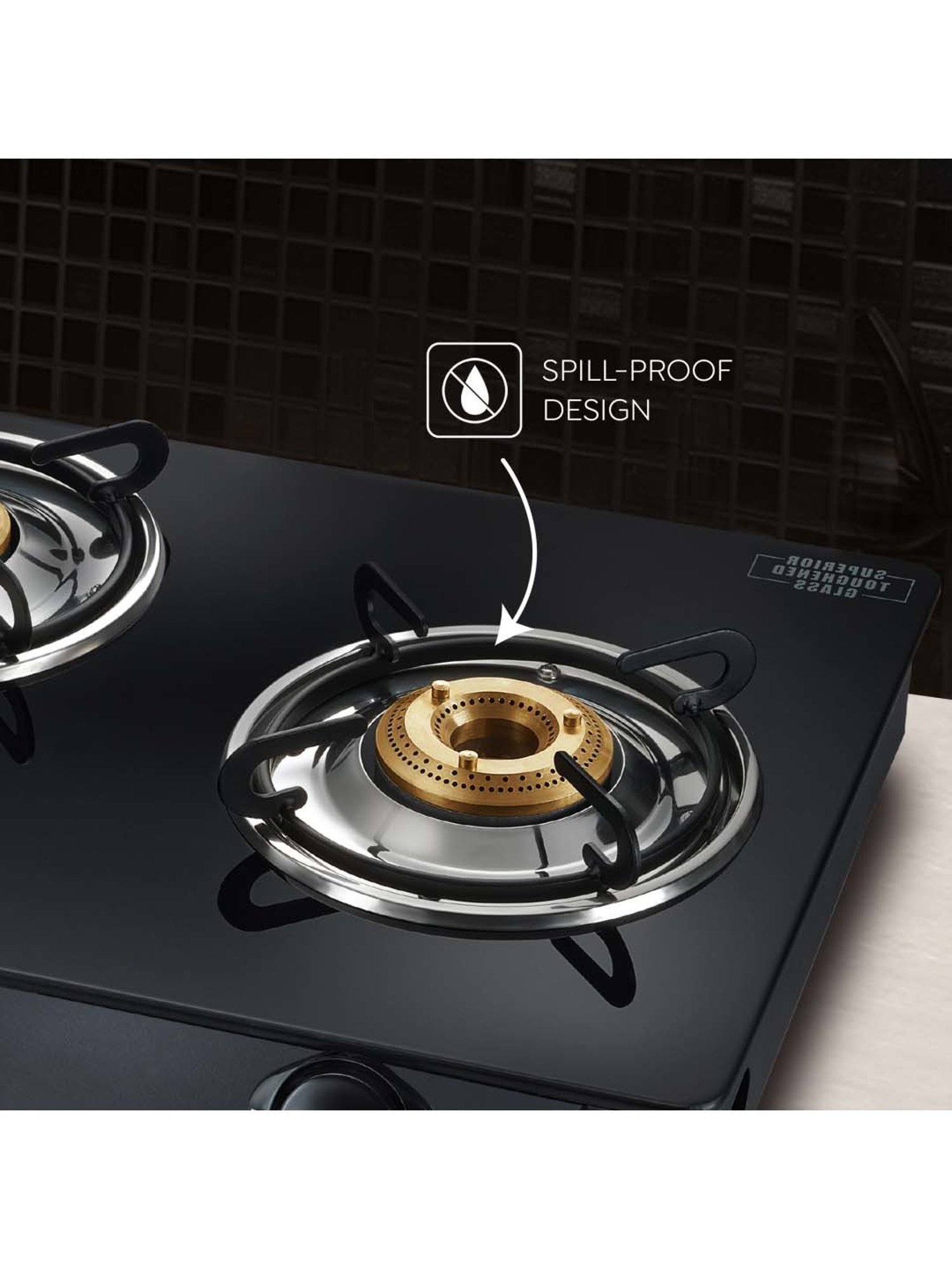 JUDGE Optima Plus Black Glass Induction 1600W Cooktop