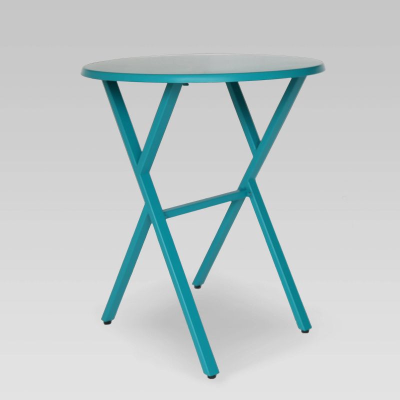 4-Person Rockshire Rectangle Pub Table - Natural and Black - Aiden Lane