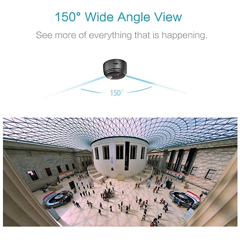 Spy Camera Wireless Hidden WiFi Mini Camera HD 1080P Portable Home Security Cameras Covert Nanny Cam Small Indoor Outdoor Video Recorder Motion Activated Night Vision A10 Plus 2020 Version