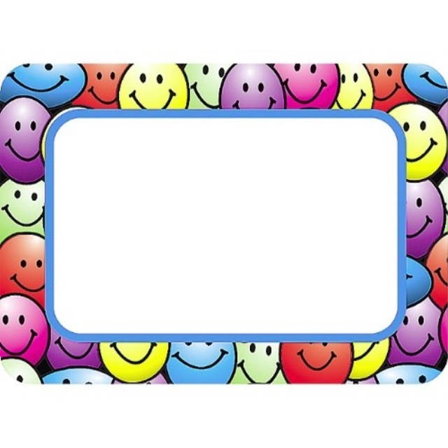 Teacher Created Resources TCR5172 Happy Faces Name Tags Labels
