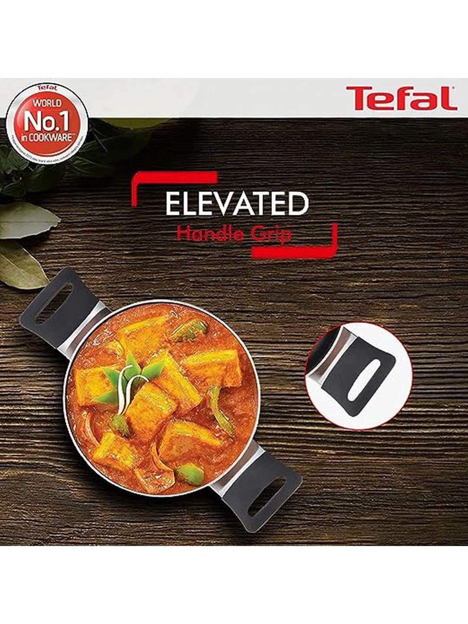 Tefal Super Cook Plus Brown Aluminium 20 cm Non Stick Stew Pot With Lid (3.8 L)