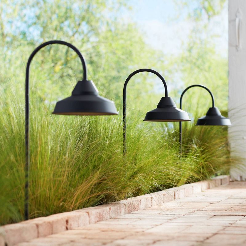 John Timberland Westley Black 8-Piece LED Landscape Path Light Set