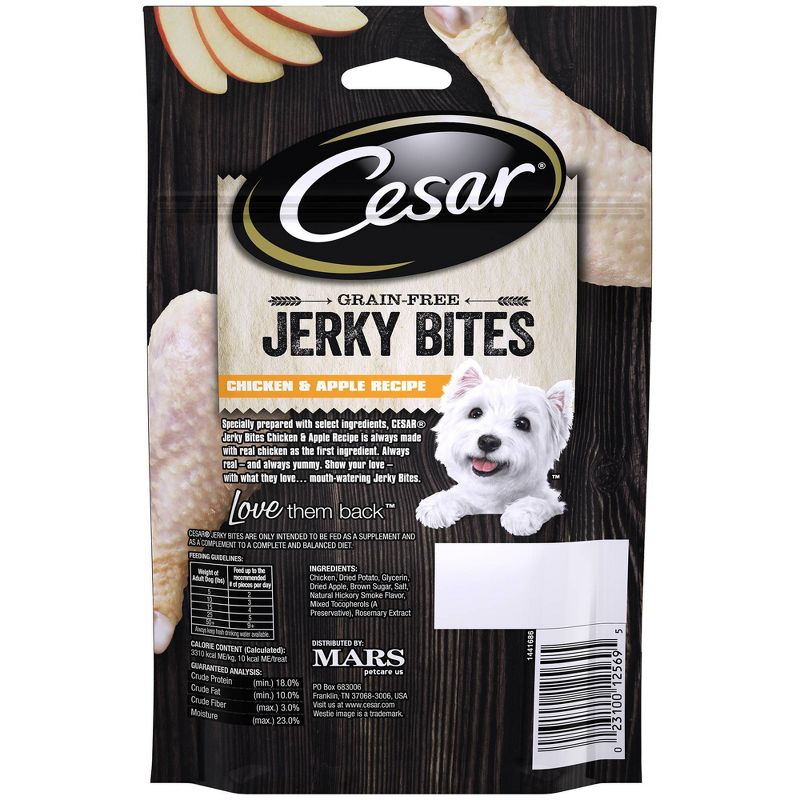 Cesar Jerky Bites Chicken & Apple Recipe Dog Treats -  8.0oz