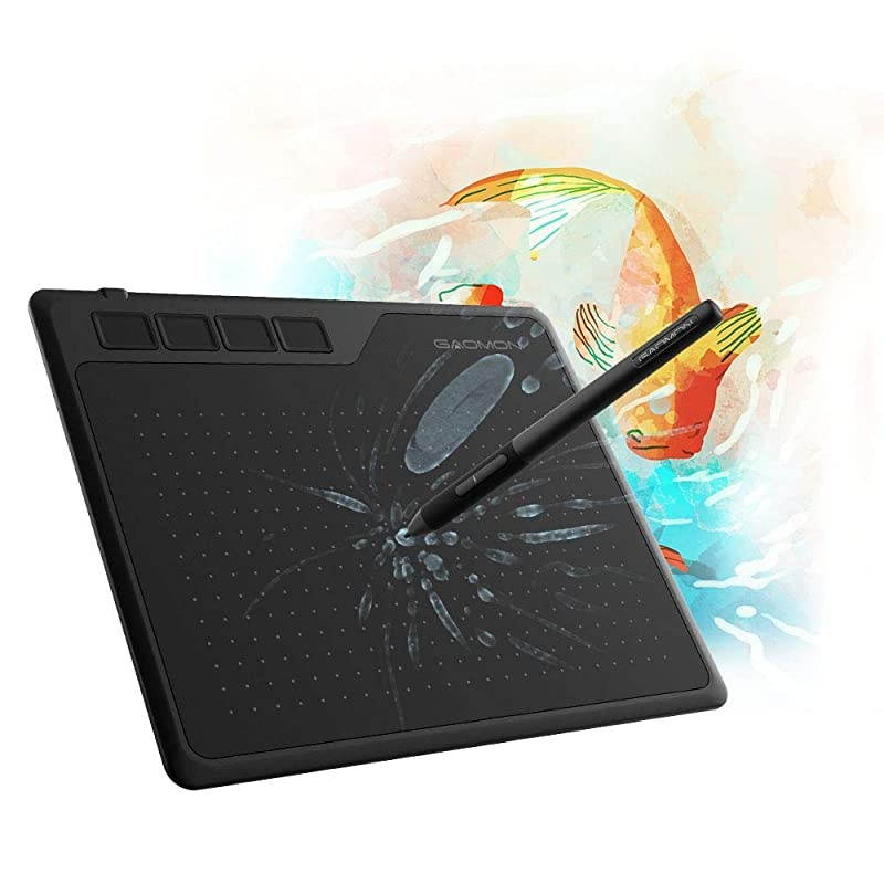 S620 65 x 4 Inches Graphics Tablet with 8192 Pressure 4 Express Keys and BatteryFree Pen for Digital Drawing OSU on Mac PC Android Device