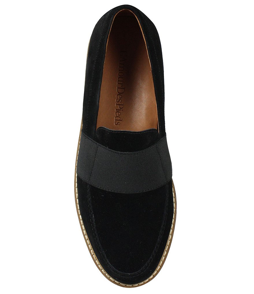 L'Amour Des Pieds Xanthus Suede Slip On Loafers