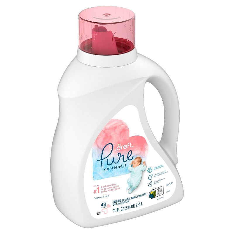 Dreft Pure Gentleness Fragrance Free Baby Liquid Laundry Detergent - 75 fl oz