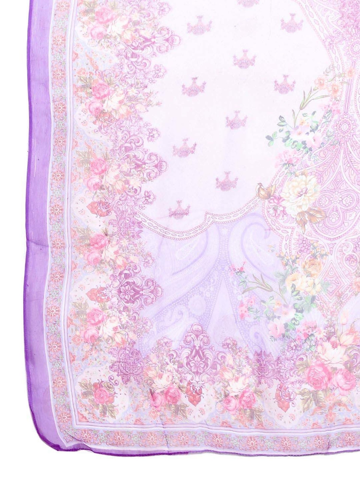 Stylee LIFESTYLE Lavender Printed Unstitched Dress Material