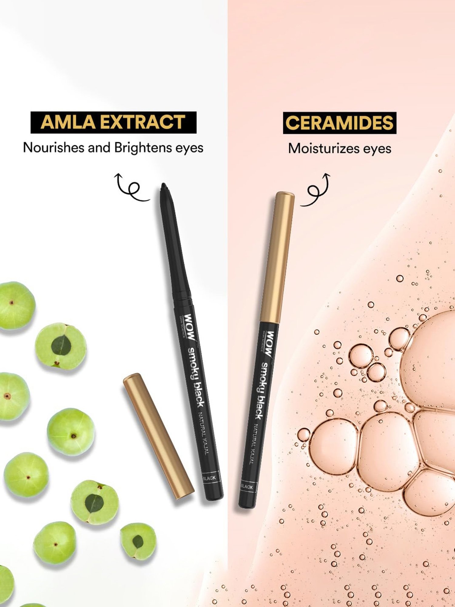 Wow Skin Science Smoky Black Kajal - 0.35 gm