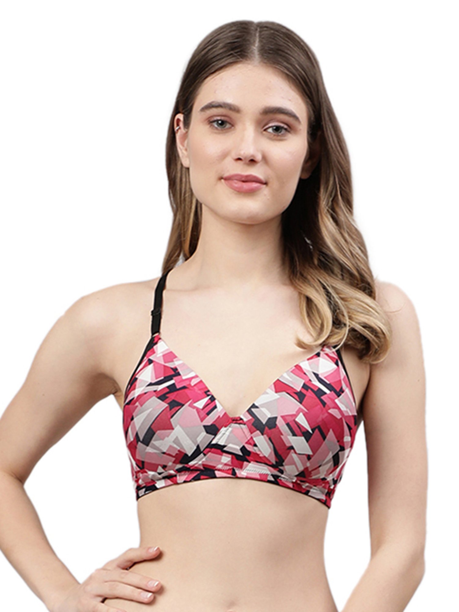 Cukoo Multicolor Printed Full Coverage Non-Wired Bra - Pack of 2