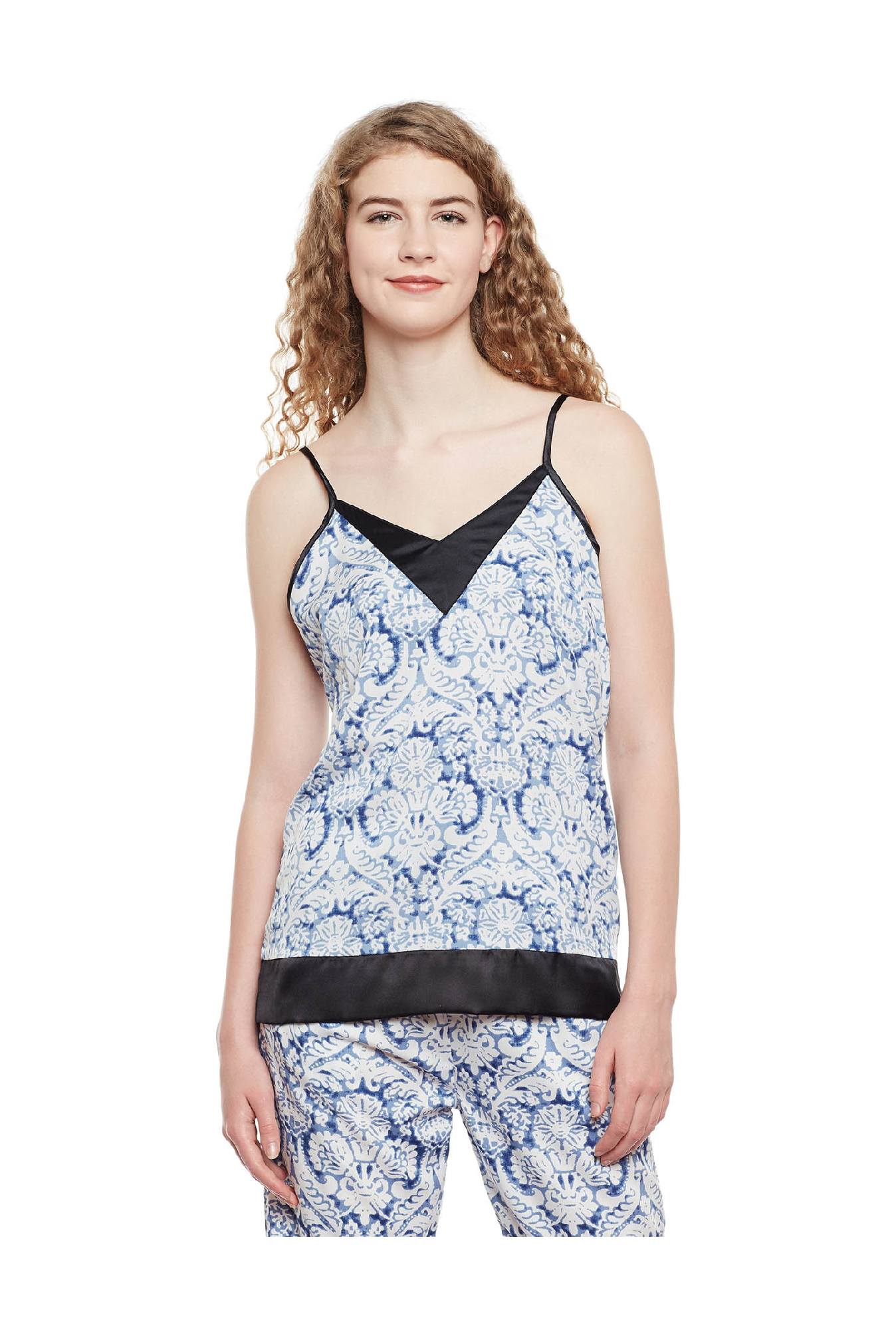 Oxolloxo Blue & White Printed Top