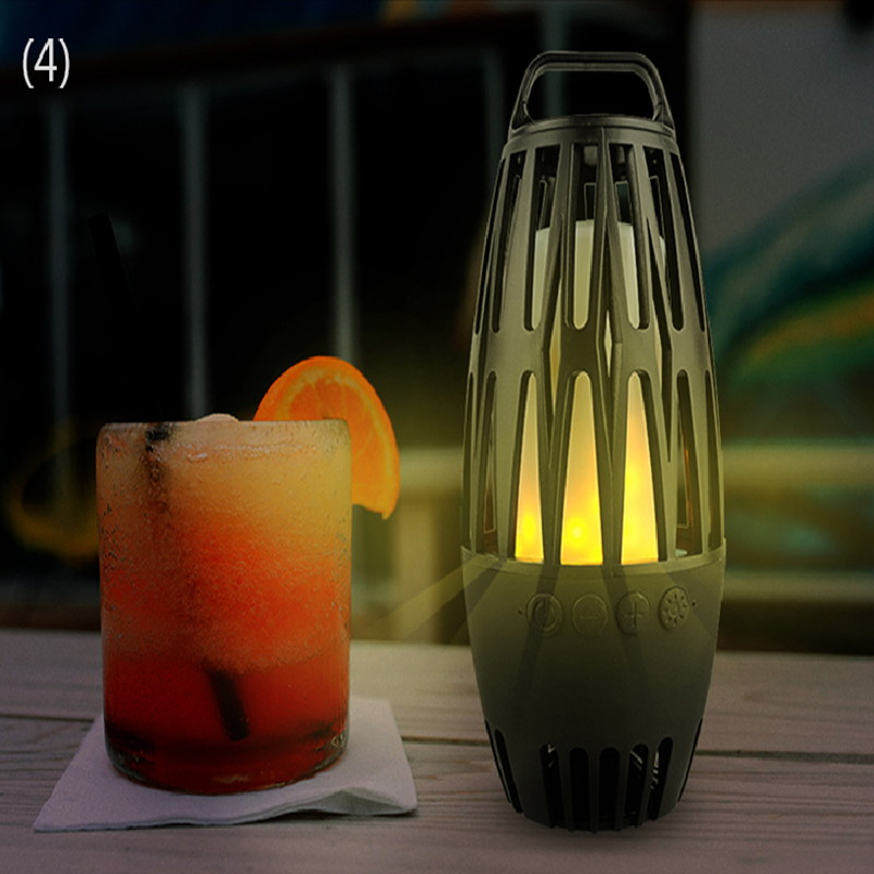 KuWfi JT2580 Outdoor protable light speakers bluetooth stereo speakers such as flame-like LED effect