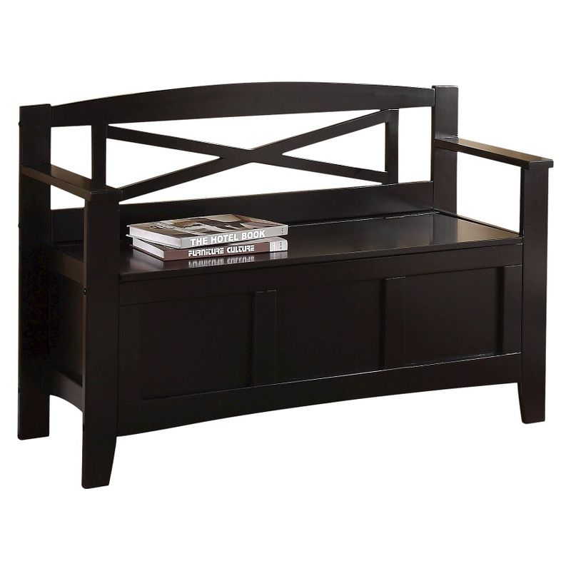 Entryway Bench with X Back Black - OSP Home Furnishings