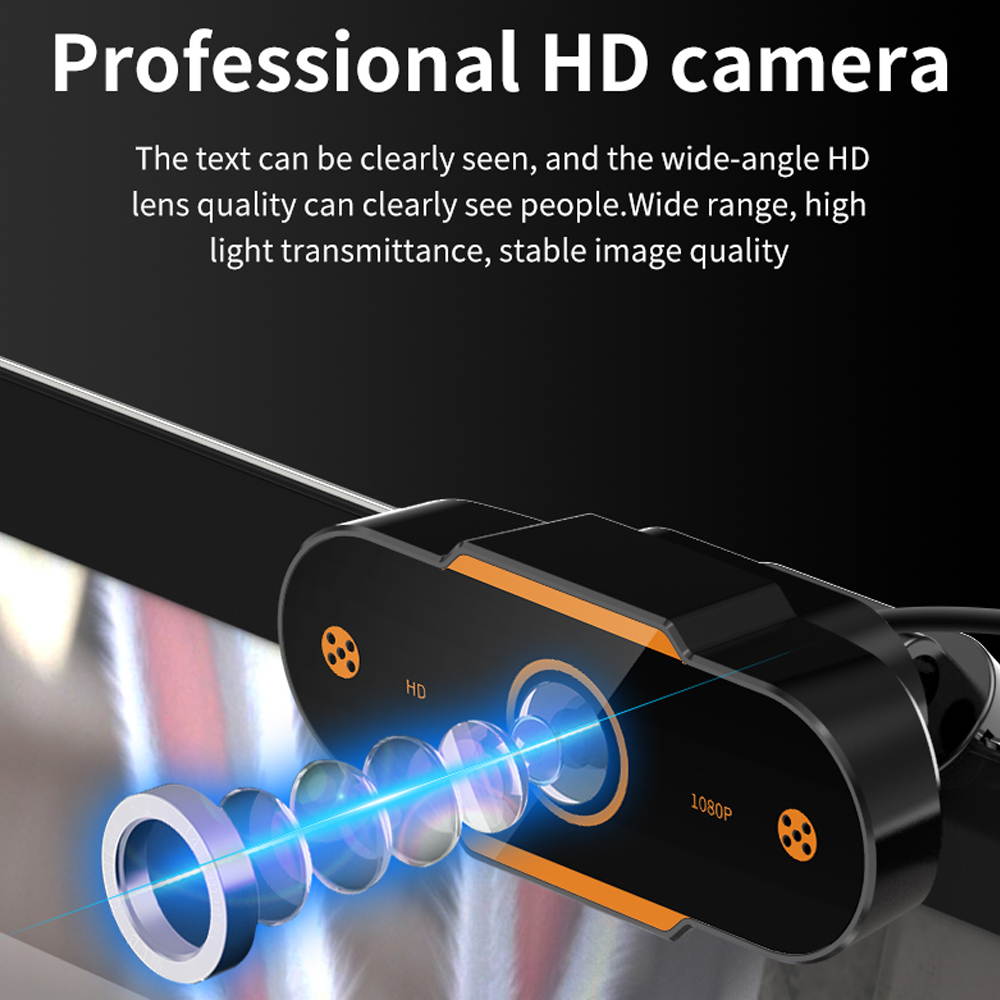 2K HD Stream Webcam with Microphone - HD Streaming & Recording at 30Fps - 500M Pixel Auto-focusing Web Camera Resolution 2592*1944