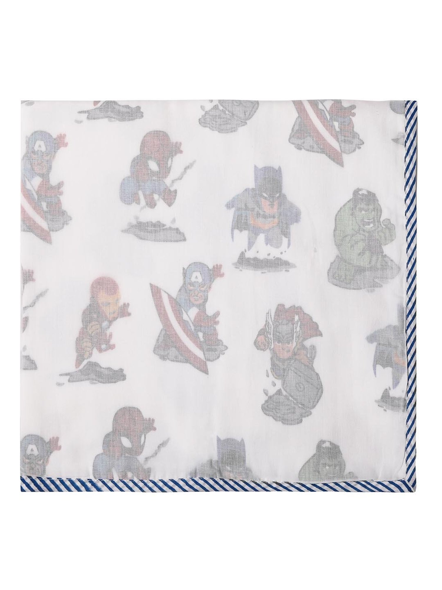 Nigh Nigh Champions White Cotton 70 TC Toddlers Dohar - Set of 1