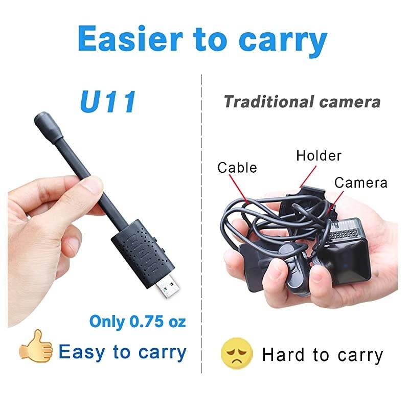 Spy Hidden CameraRettru Portable HD 1080P Nanny Camera with Motion DetectionPerfect Indoor and Outdoor Tiny Covert for Indoor Security Inside Spying