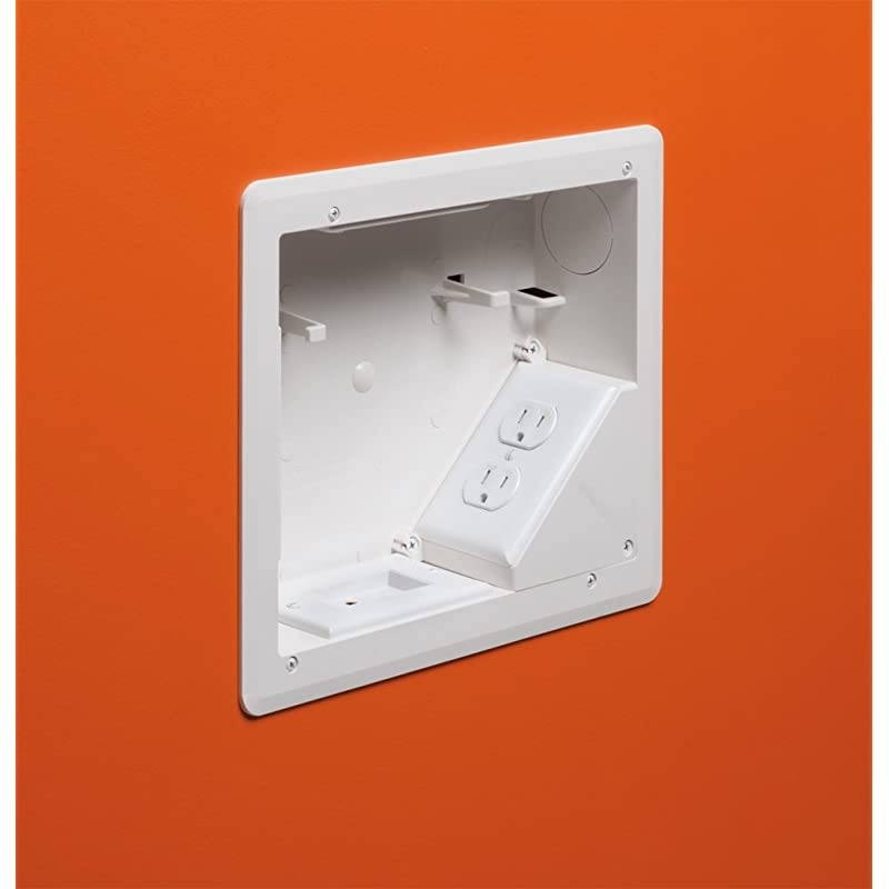 TVBU8101 TV Box with Flange for Home Theater Installations 8 x 10 White 1Pack