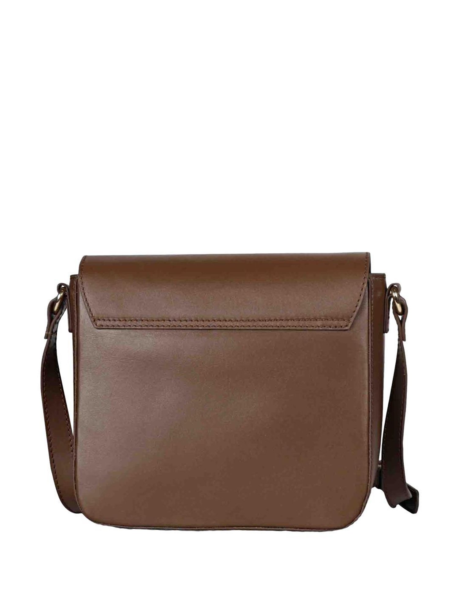 Favore Dark Brown Solid Small Sling Handbag