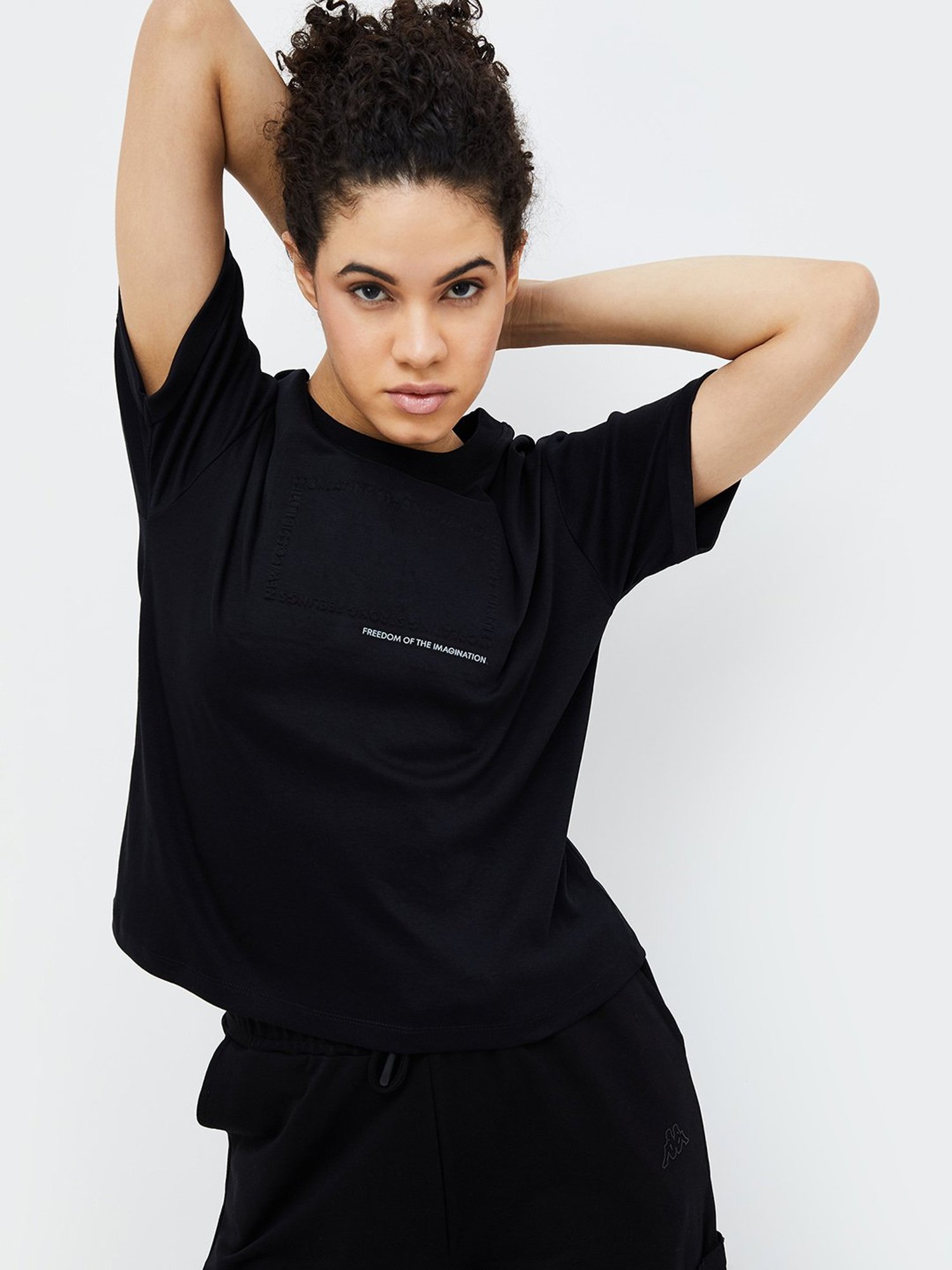 KAPPA Black Graphic Print T-Shirt